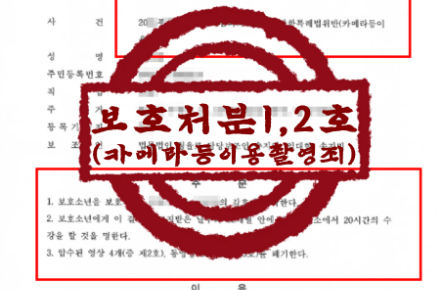 성범죄/소년사건 – 미성년자 다수 카메라등이용촬영 1호·2호 처분